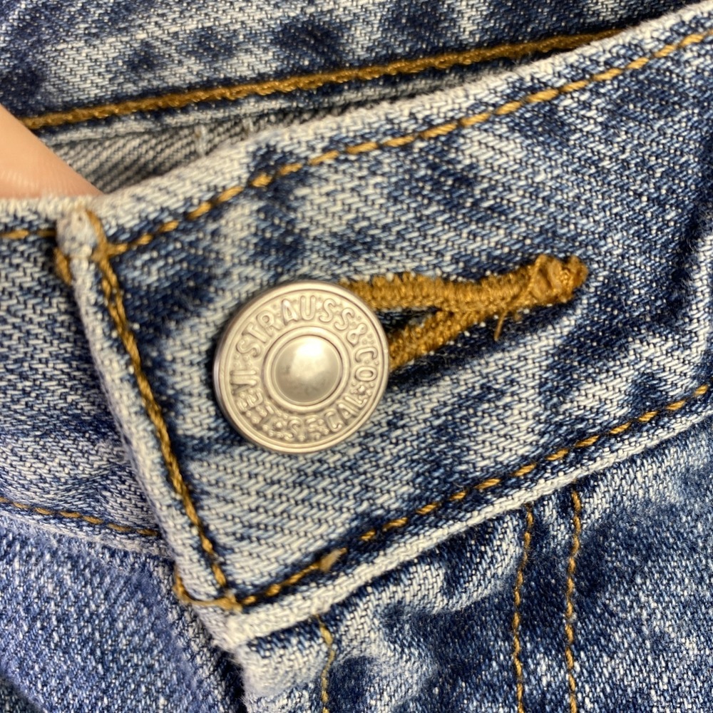 VTG Levis 505 Shorts Men 36 Blue Denim Regular Fit Straight Cotton Y2K 90s - Picture 3 of 12